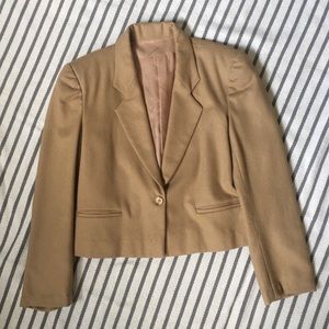 Cropped Pendleton Blazer
